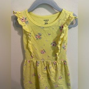 Carter’s spring yellow dress with flowers 5T